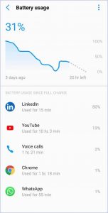 Check Battery Usage on Android