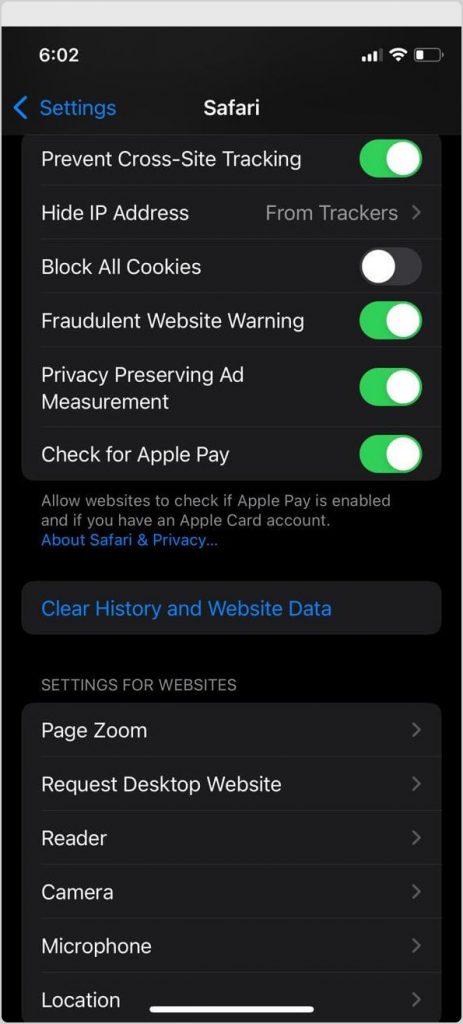 how to clear cache in iPhone