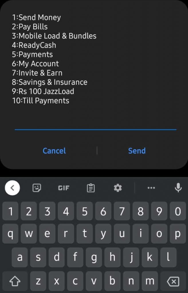 JazzCash to Easypaisa: The Dial Method Step 1