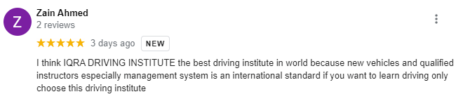 IQRA DRIVING INSTITUTE - Review