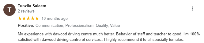 DAWOOD DRIVING CENTRE - Review