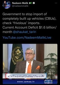 Government plans to cease import of cbu vehicles for a few months