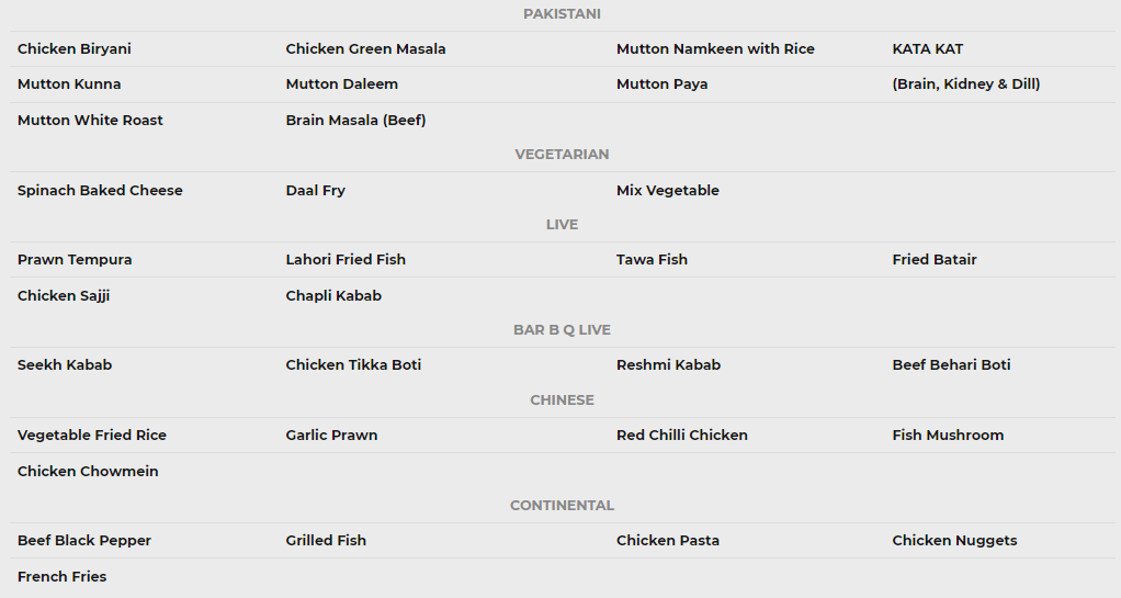 10 Places To Visit for Dinner Buffet in Karachi Price & Menu