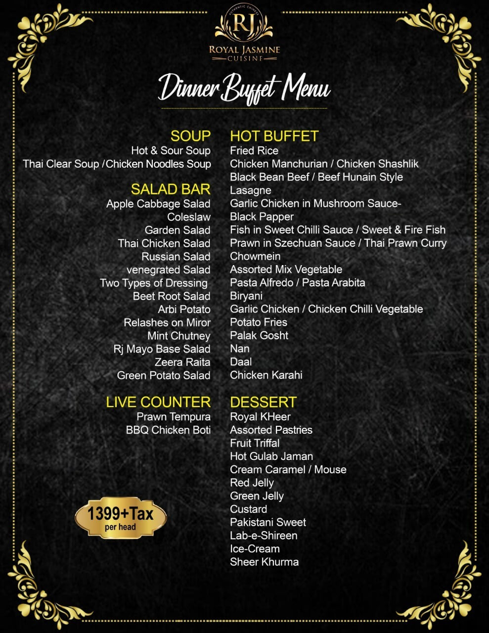 10 Places To Visit for Dinner Buffet in Karachi Price & Menu