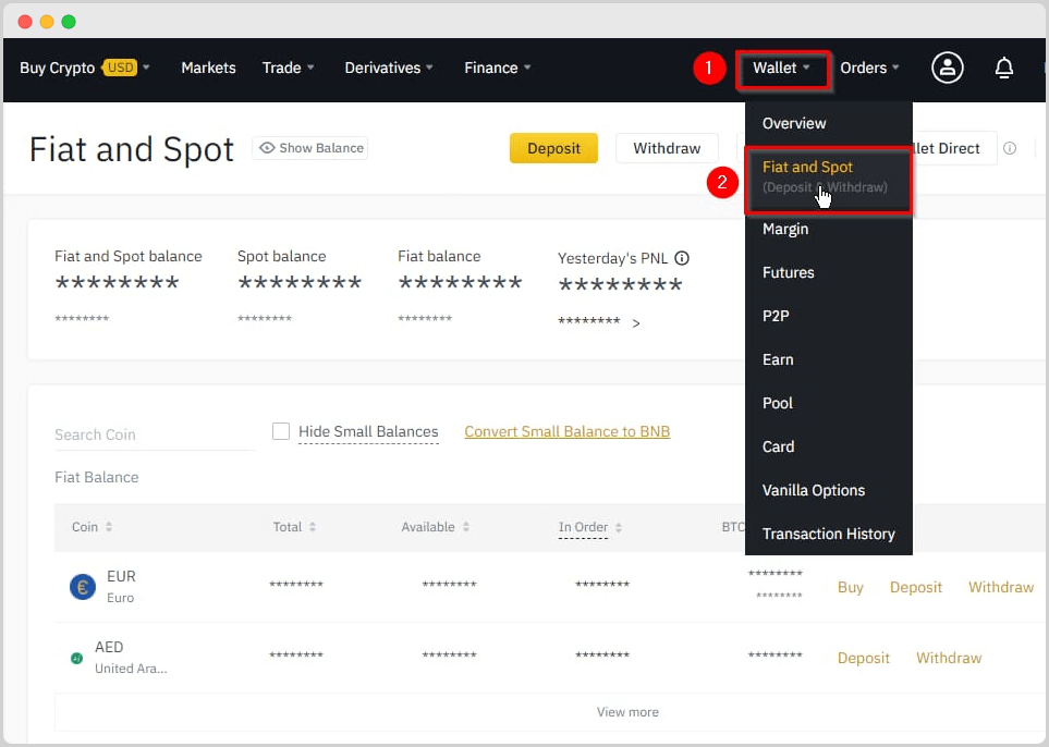 how to deposit money in binance account