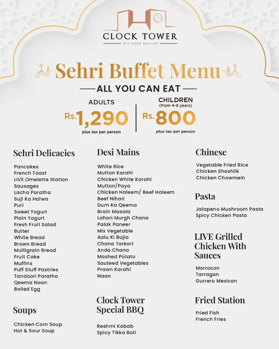7 BEST Restaurants For Sehri in Karachi Menus & Prices