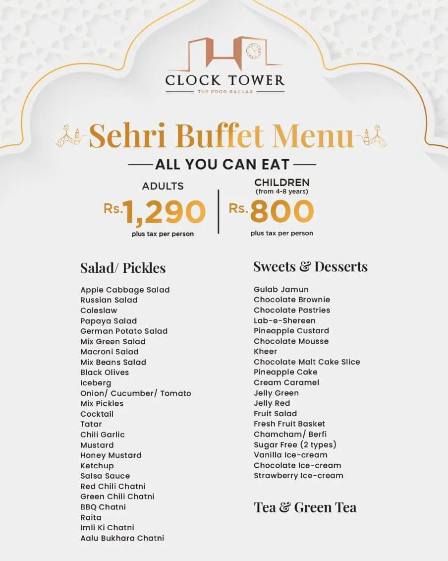 7 BEST Restaurants For Sehri in Karachi Menus & Prices