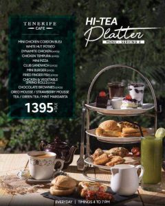 Tenerife Café hi-tea menu