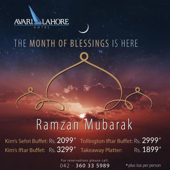 Kim's Lahore - Iftar Buffet Menu