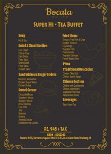 Bocata Grill Hi Tea Menu