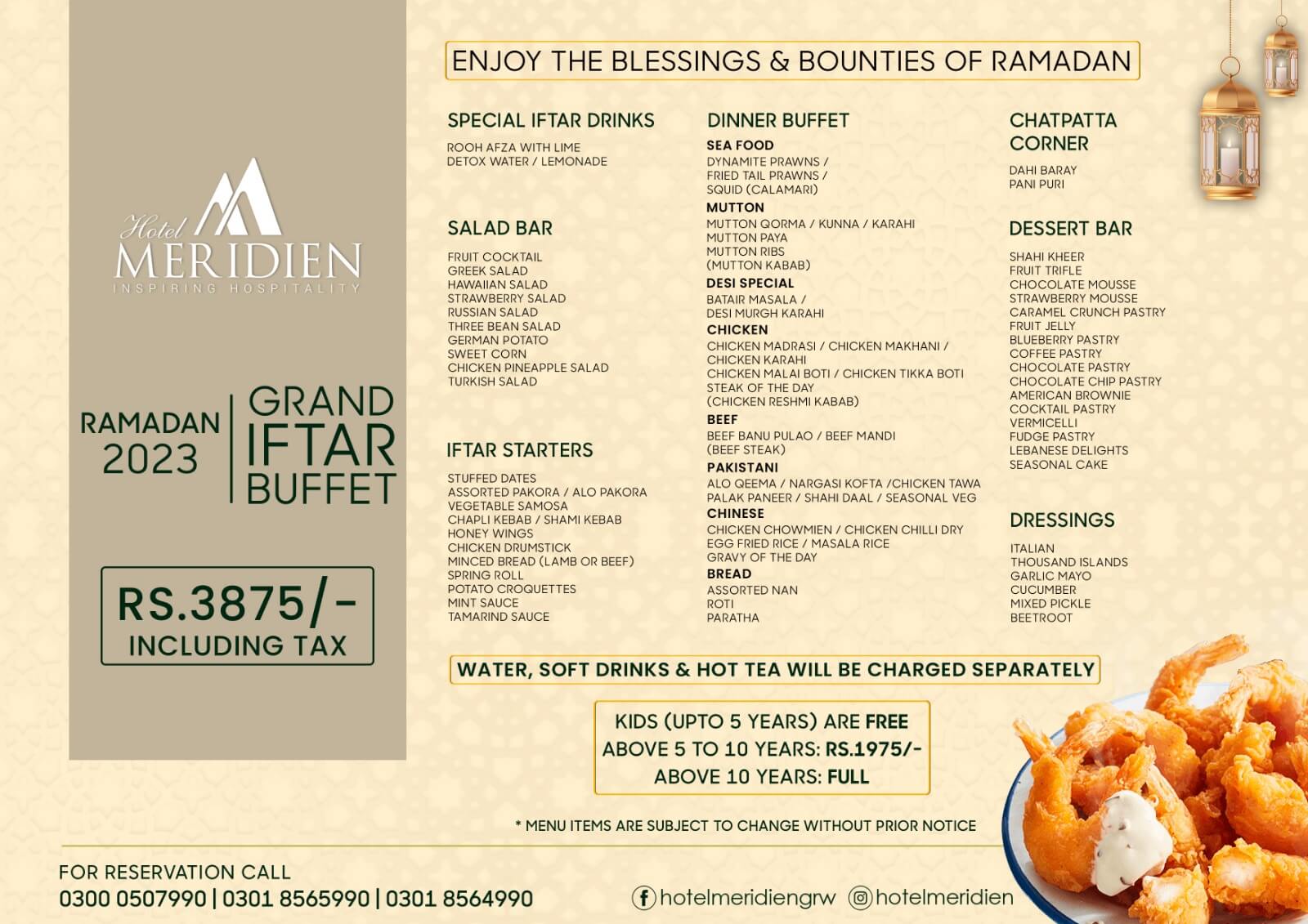 Discover the Best Iftar Buffet in Gujranwala Menu & Prices