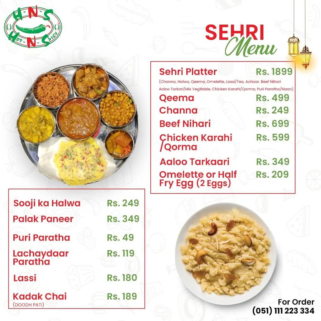 HotNSpicy Islamabad Sehri & Iftar 2023 BlogPakistan