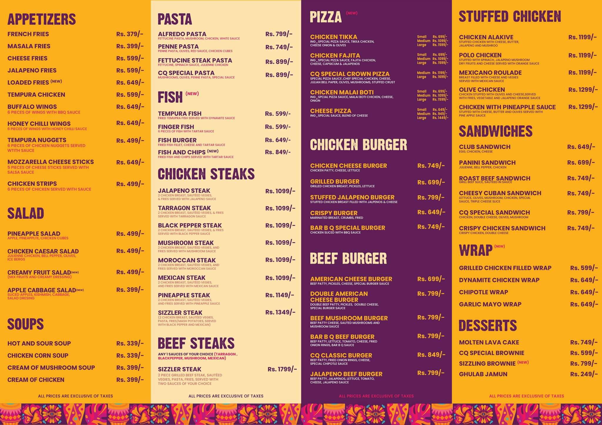 Chaye Qawali Johar Town Menu 2023 Menu & Contact Details