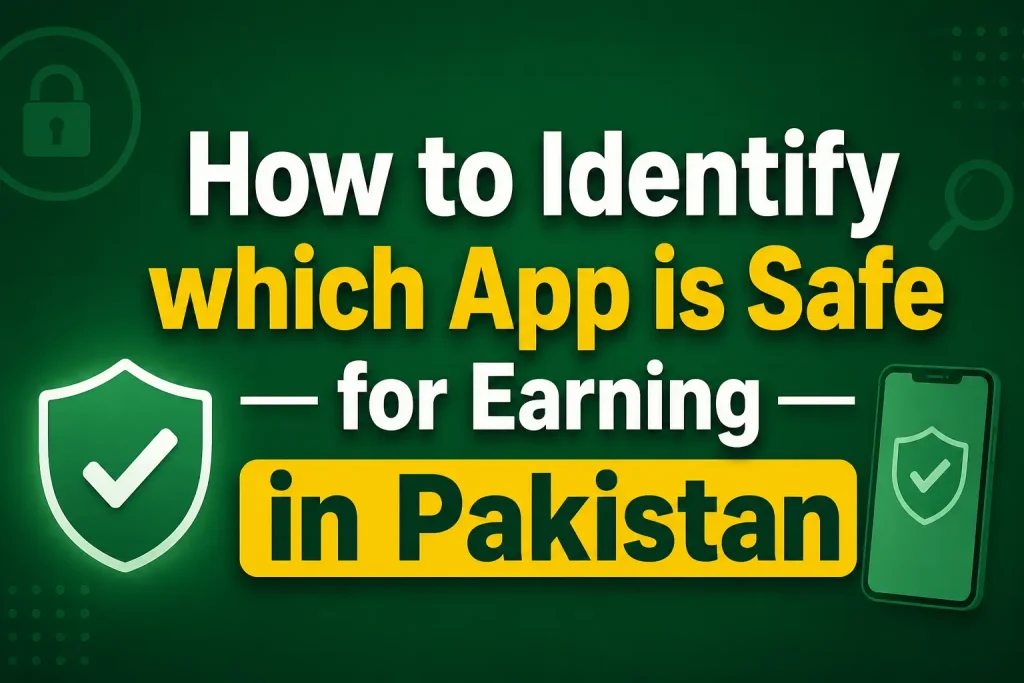 How to identify safe earning apps in Pakistan and avoid scam apps online