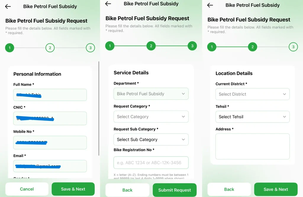 Registration criteria for fuel subsidy on maryam ko batayn app.