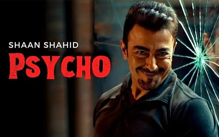 Psycho movie banner highlighting psychological thriller theme and main hero